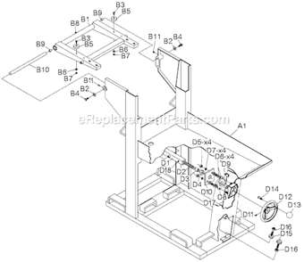Page A Diagram and Parts List for MK-5005  MK Diamond Concrete Saw